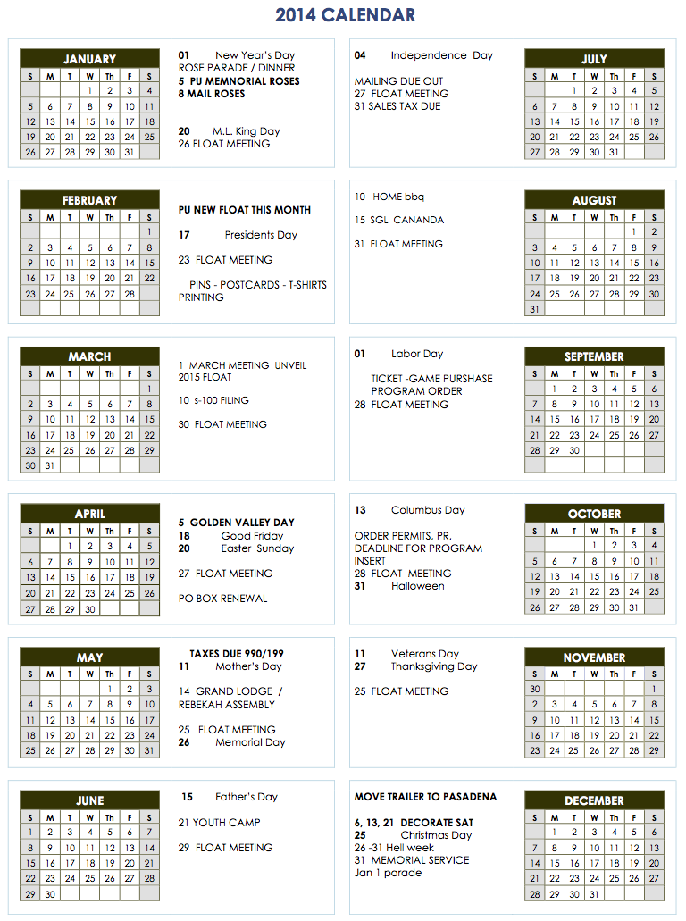 Calendar
